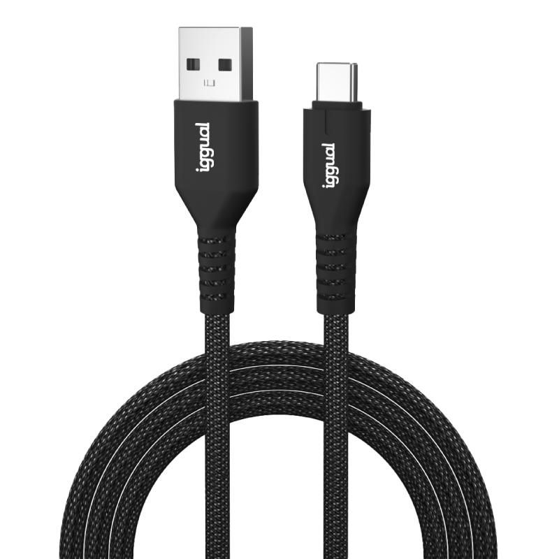 iggual USB-A to USB-C Cable IGG320006 3A 1.8 m Black