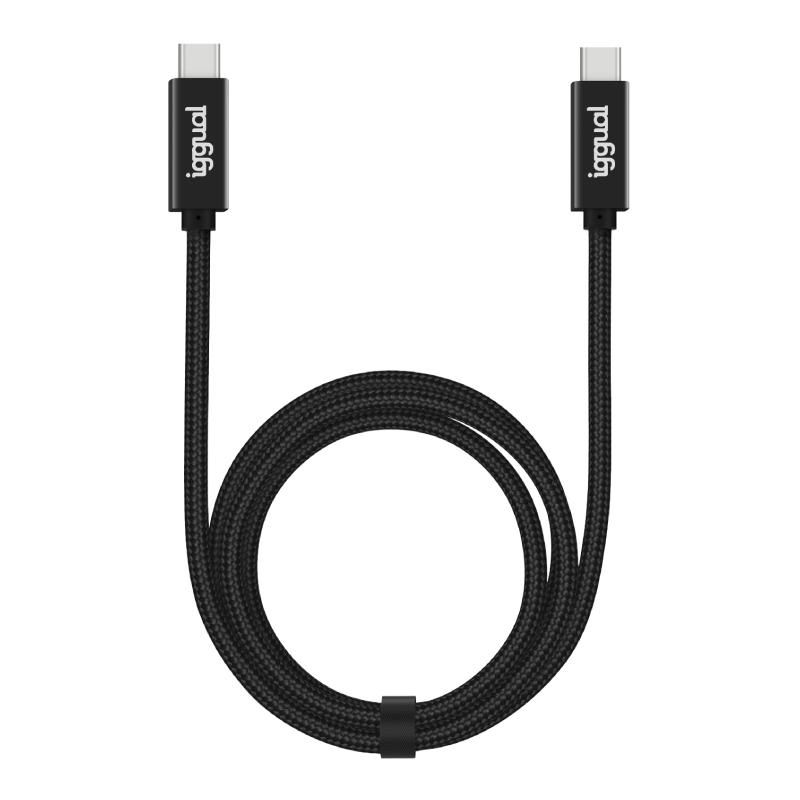 iggual IGG320402 USB-C to USB-C Cable 100W 1 m Black