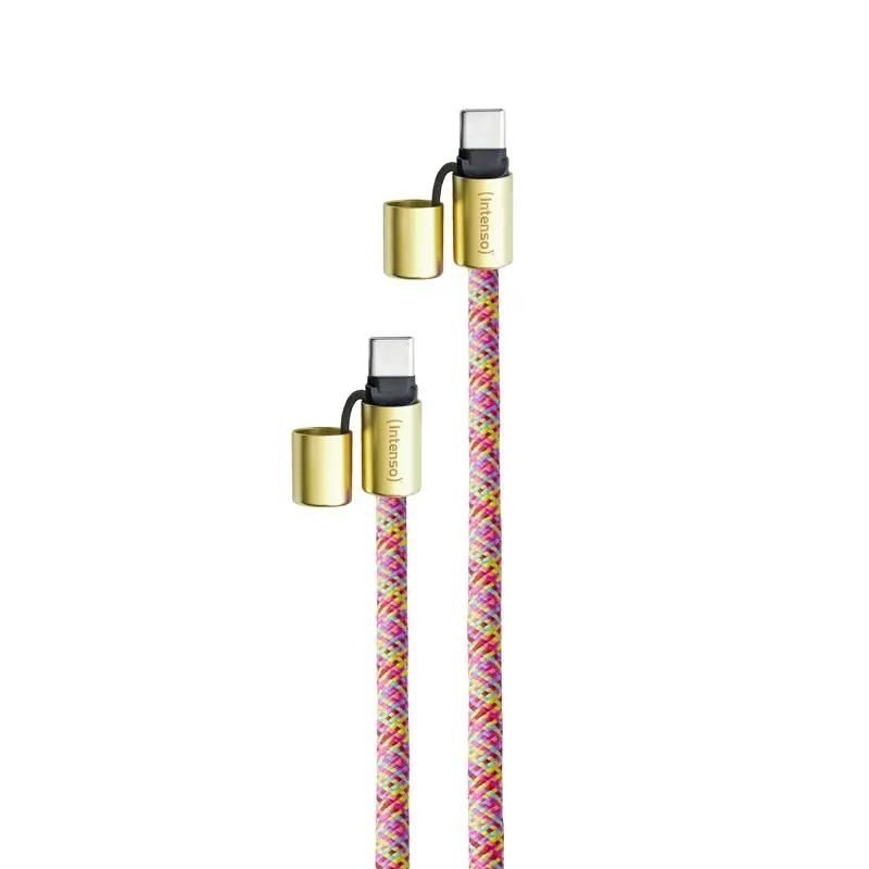 Cable lanyard USB-C a USB-C Intenso 7991005 1,65 m Neon Mix