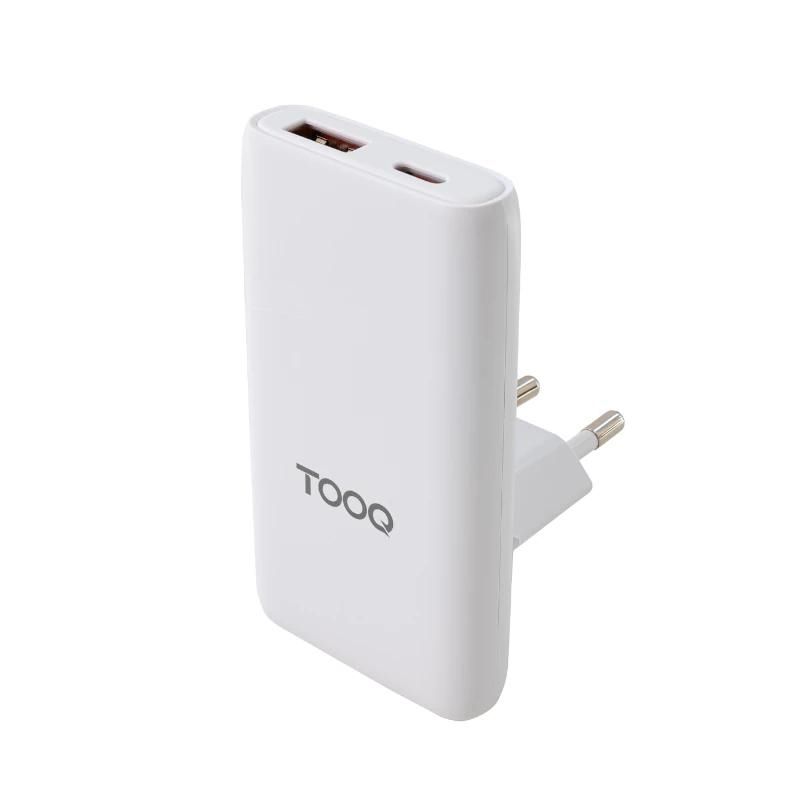 TooQ GaN 65W Wall Charger USB-C PD & USB-A QC