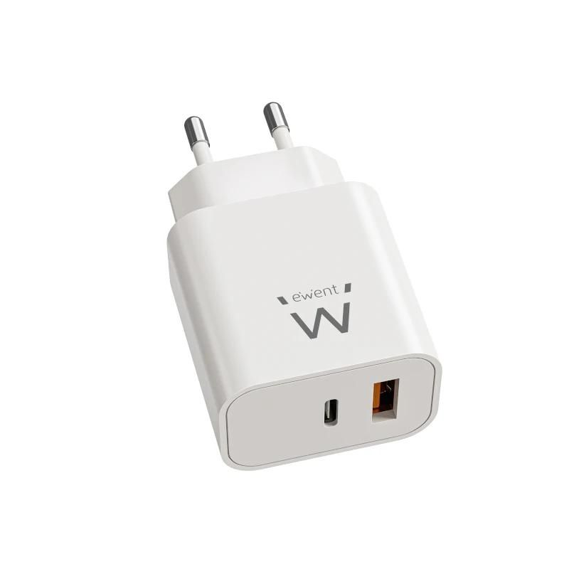 Carregador ràpid Ewent EW1318 20 W USB-C PD i USB-A QC