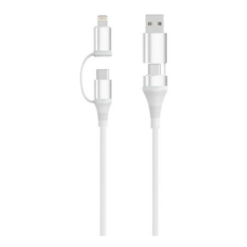 Charger or power adapter Ewent Cable 4-1 60W 1m USB-C Lightning USB-A Datos