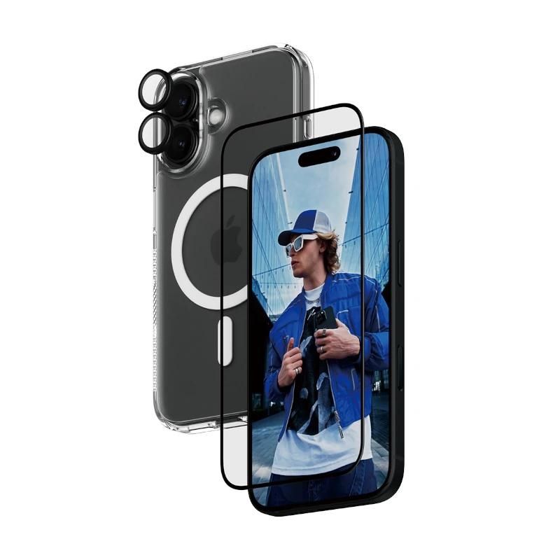 Phone case or protector PanzerGlass 3-in-1 Bundle Proteccion iPhone 16