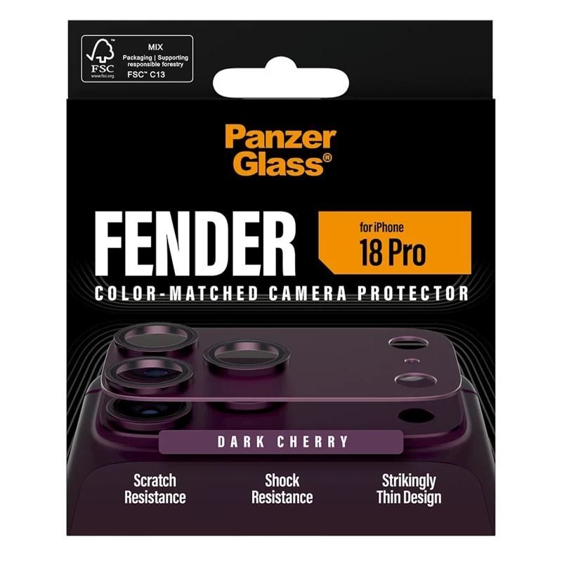 Coque ou protection pour téléphone PanzerGlass Fender Camera Protec iPh 18Pro Cherry