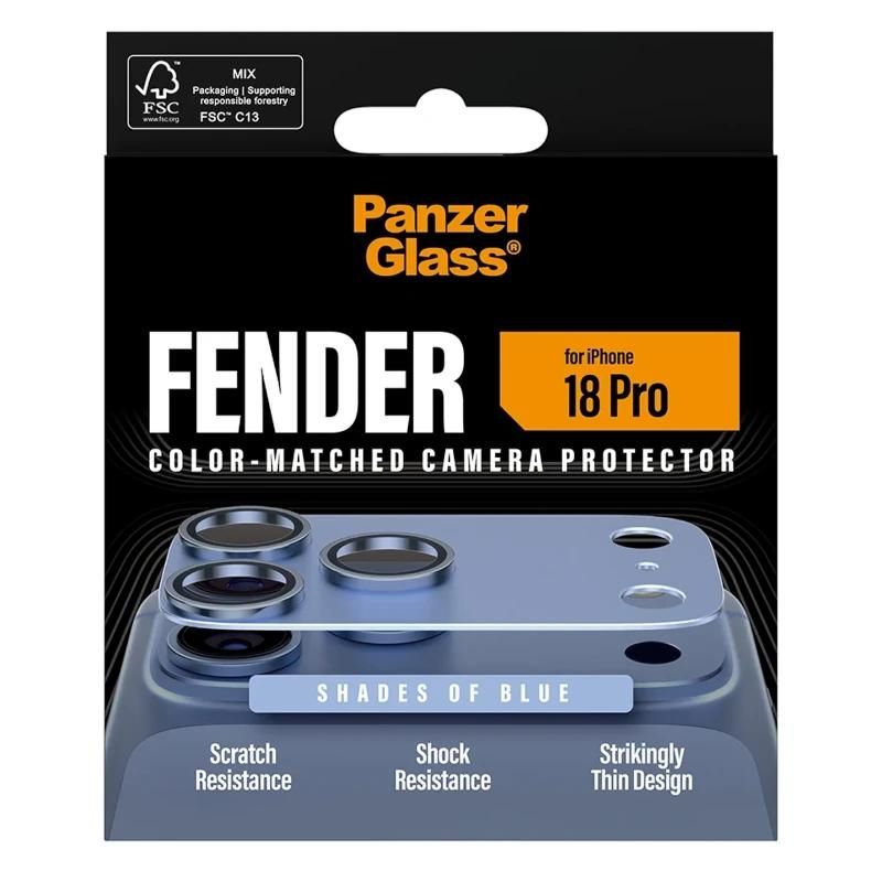 Coque ou protection pour téléphone PanzerGlass Fender Camera Protect iPh 18Pro Blue