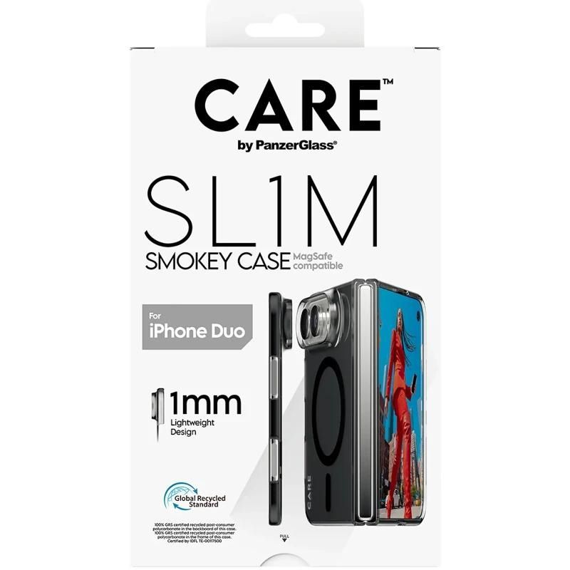 Coque ou protection pour téléphone PanzerGlass Care SL1M Case Smokey w. MagSafe iPhone Duo