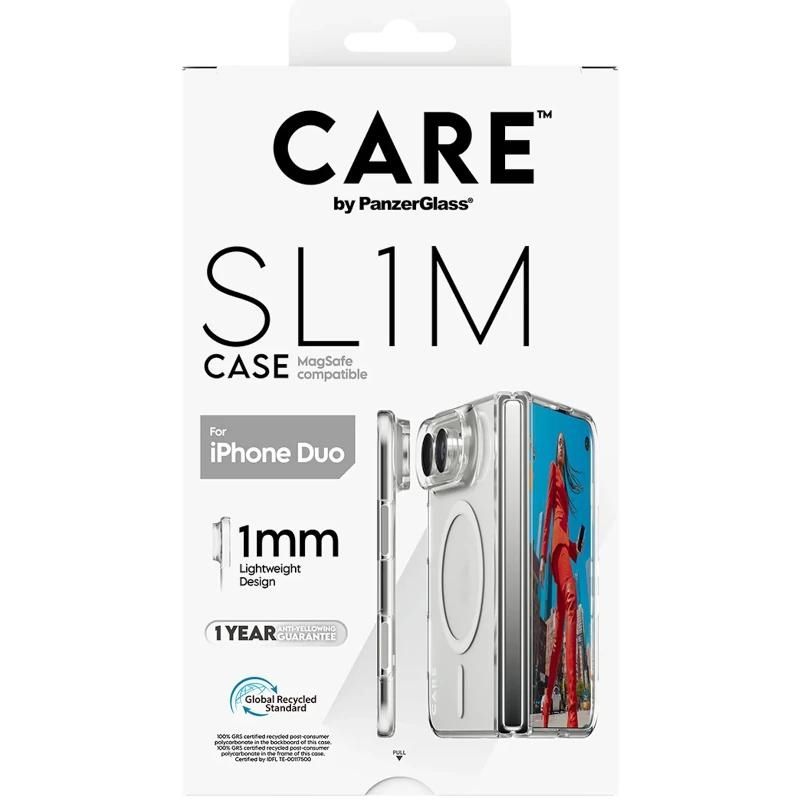 Coque ou protection pour téléphone PanzerGlass Care SL1M Case Transparent w. MagSafe iPhone Duo