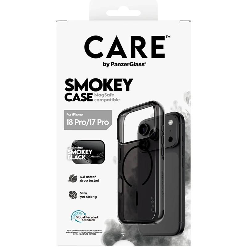 Coque ou protection pour téléphone PanzerGlass Care Urban Case Smokey w. MagSafe iP 18Pro 17Pro