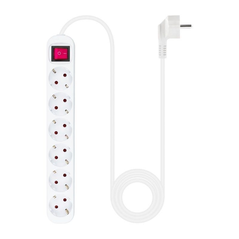 Power strip NANOCABLE 6 tomas con interruptor white