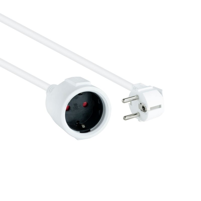 Power strip NANOCABLE Cable Alim. Alargador schuko white 2 M