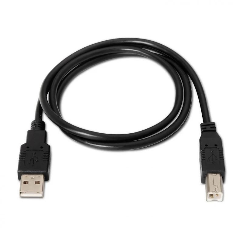 Cable USB 2.0 Aisens A101-0007 Tipus A Mascle a B Mascle 3 m Negre