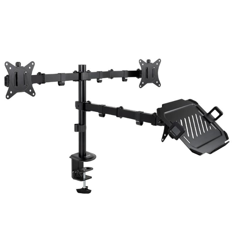 TooQ DB1202TN-B Desk Mount for 2 Monitors and Laptop