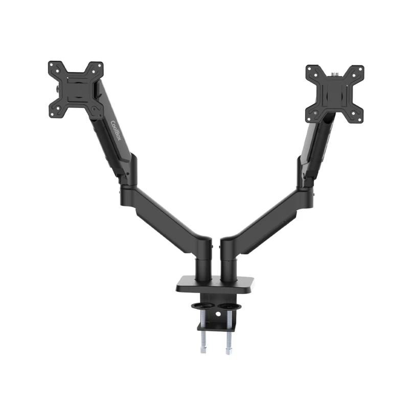 Support double moniteur CoolBox COO-SOP-M02D noir mat