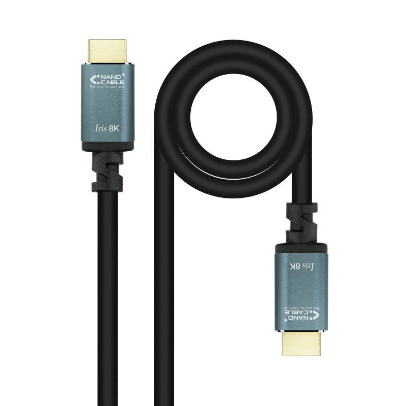 Audio or video cable NANOCABLE HDMI 2.1 IRIS 8K M/M, 3 metros