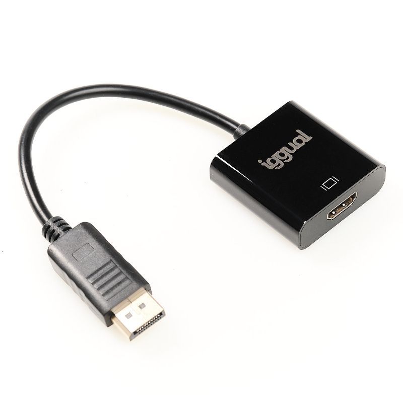 Adaptador DisplayPort a HDMI iggual IGG318041 negre