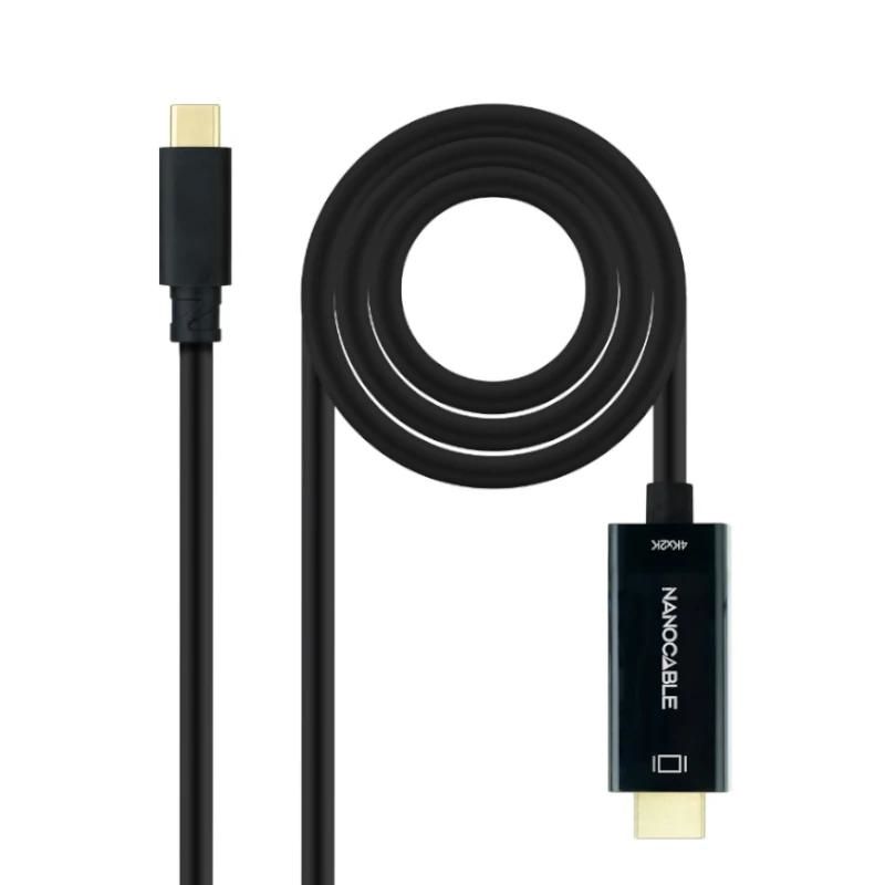 Câble convertisseur USB-C vers HDMI 1.4 4K@30Hz Nanocable 10.15.5132 1.8 m noir