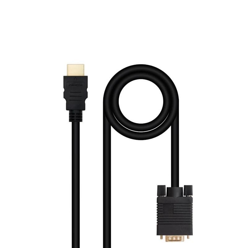 Audio or video cable NANOCABLE Conversor HDMI a VGA M-M, 1.8 m black