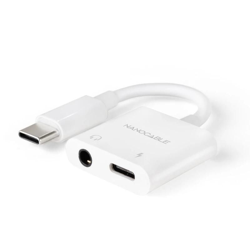 Audio or video cable NANOCABLE USB-C a Jack+USB-C/H PD 60W