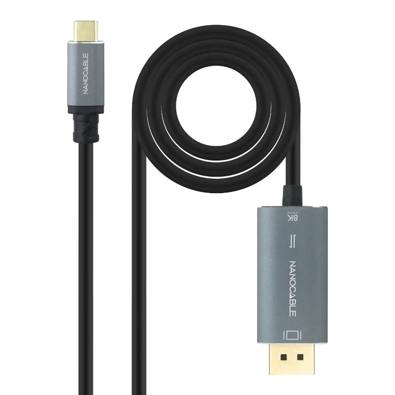 Cable de imagen o sonido NANOCABLE USB-C/M-DP/M Bidireccional 2 M