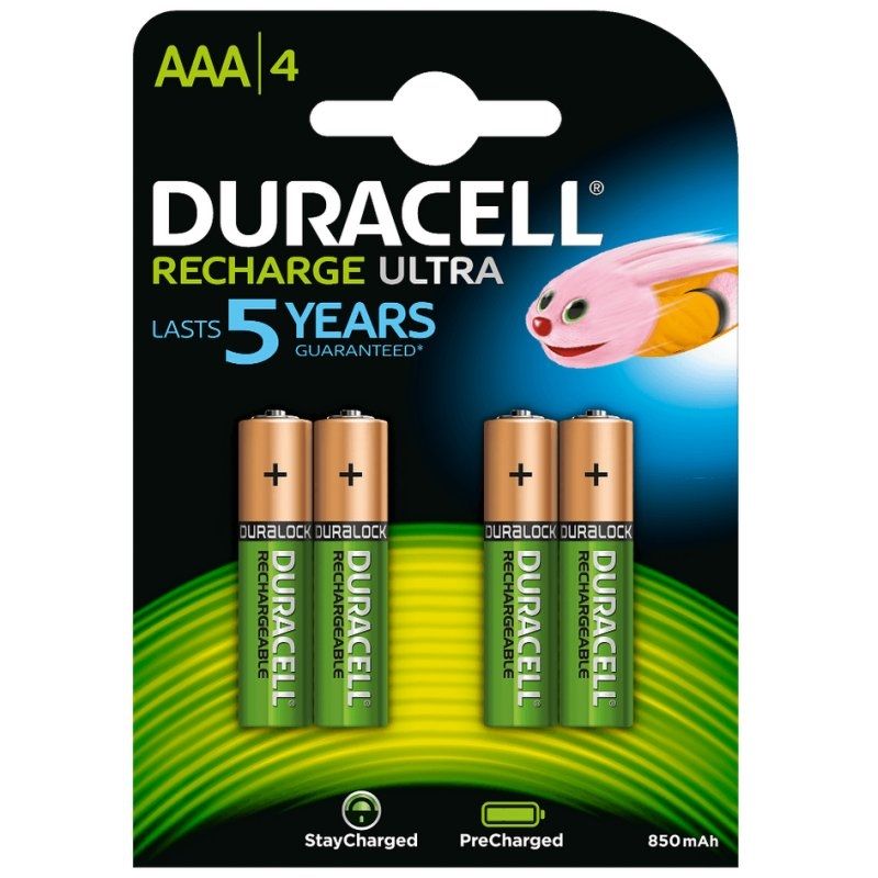 Piles recarregables Duracell HR03 AAA 900mAh blister 4 unitats
