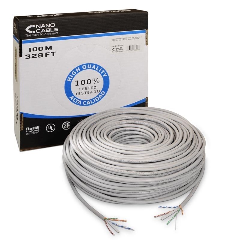 Câble, connecteur ou outil réseau NANOCABLE Cable Red RJ45 CAT6 UTP Rigido AWG24