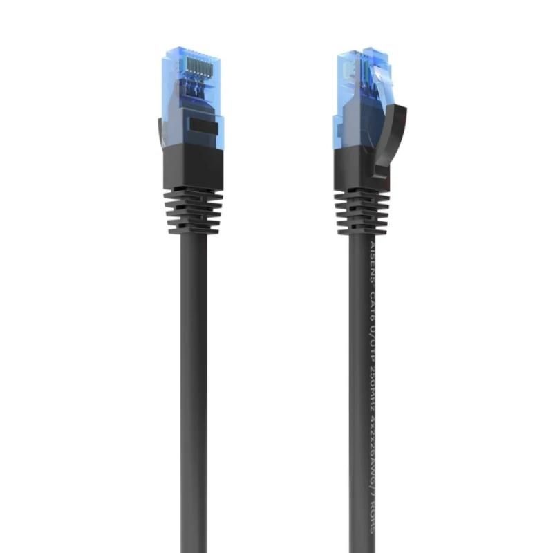 Cable, connector o eina de xarxa Aisens Cable RJ45 Cat.6 UTP AWG26 CCA negre 1.5M