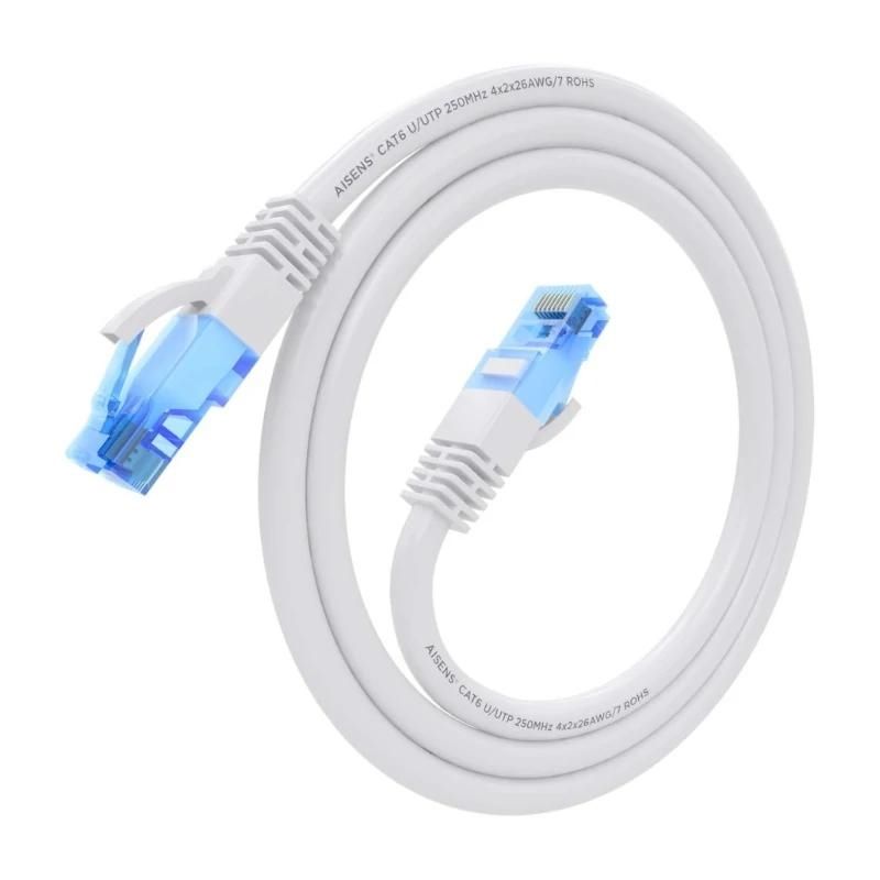 Cable, connector o eina de xarxa Aisens Cable RJ45 CAT.6 UTP AWG26 CCA blanc 0.5