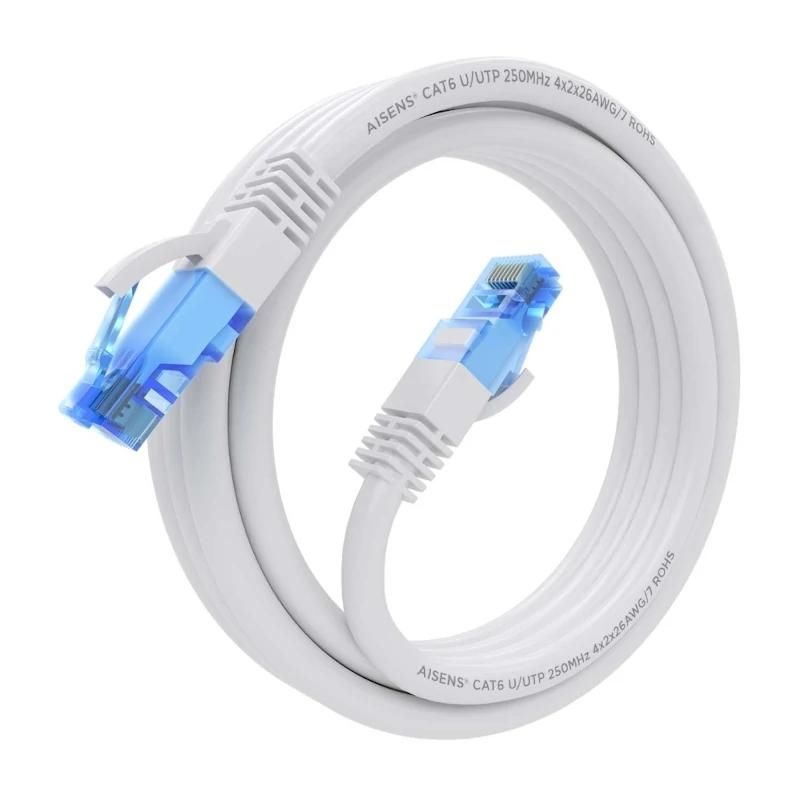 Cable, connector o eina de xarxa Aisens Cable RJ45 CAT.6 UTP AWG26 CCA blanc 2.0