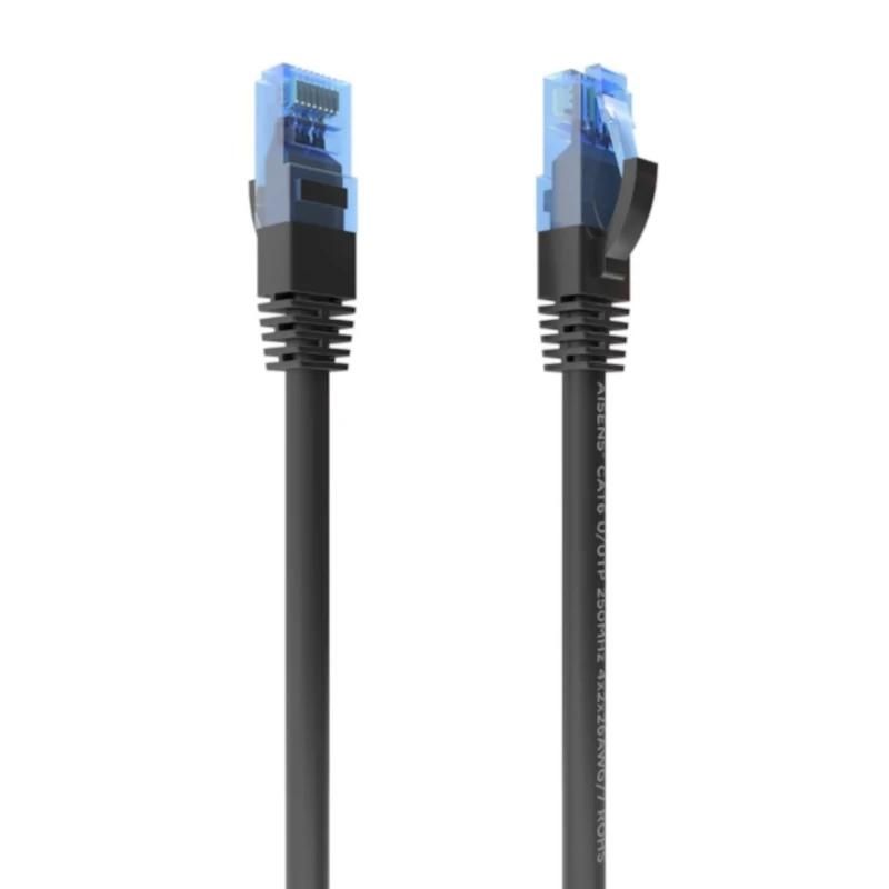 Câble, connecteur ou outil réseau Aisens Cable RJ45 CAT.6 UTP AWG26 CCA noir 30cm