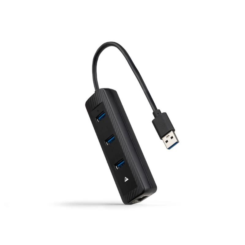 Câble, connecteur ou outil réseau NANOCABLE Conversor USB 3.0 Ethernet + 3xUSB 3.0
