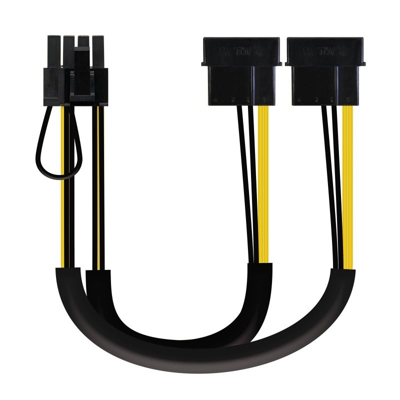 Cable o accessori NANOCABLE Cable VGA 2x5.25"/M-PCI-E(6+2PIN)/M 20cm