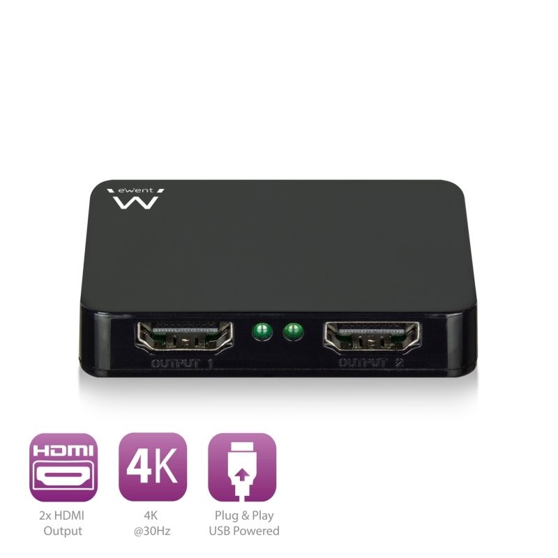 Cable o accessori Ewent Divisor 4K HDMI 1x2 High Speed