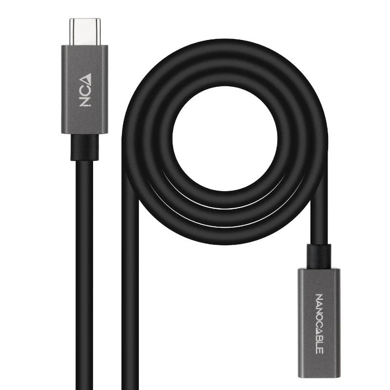 Cable o accessori NANOCABLE Cable USB 3.2 Gen2 USB-C M/H 0,5 M negre