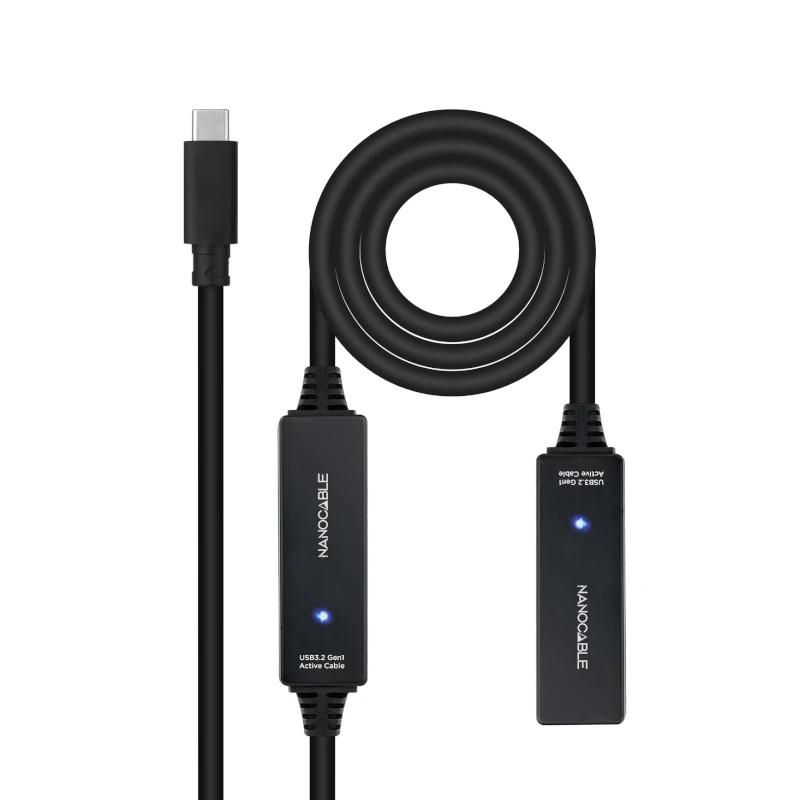Cable o accessori NANOCABLE Cable USB 3.2 amplif. C/M-C/H 10 m