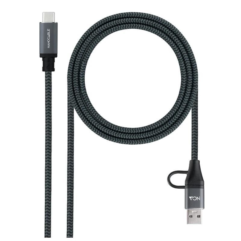 Cable o accessori NANOCABLE Cable USB3.2 100W USB-C+A/USB-C 1,5 M