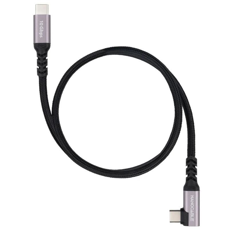 Cable o accessori NANOCABLE Cable USB-C 3.2 GEN2 Acodado 100W 2 M