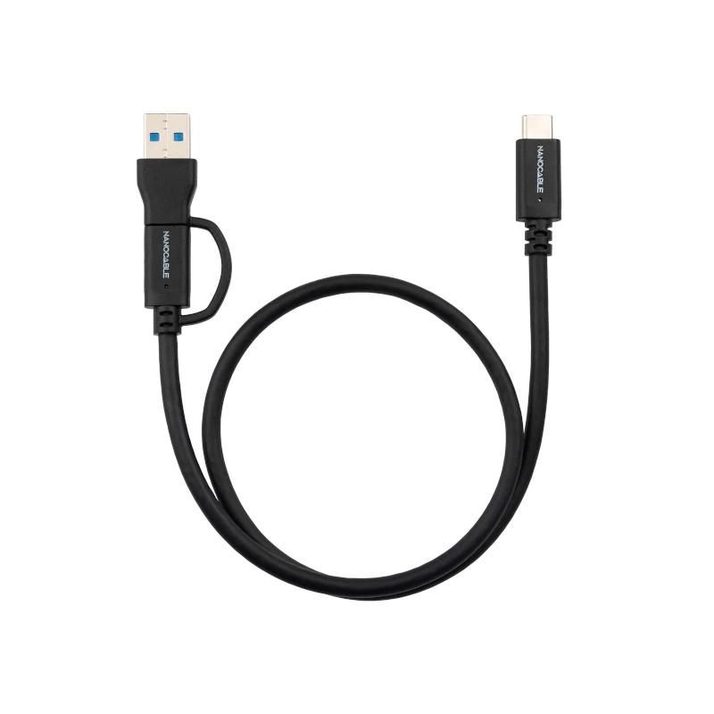 Cable o accessori NANOCABLE Cable USB-C+USB-A/USB-C 3.2 GEN2 0.5M