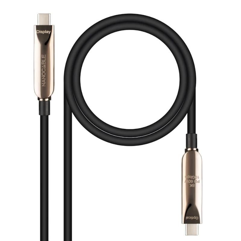Cable o accessori NANOCABLE Cable USB3.2 Gen2x1 AOC 60W 8K, 5m