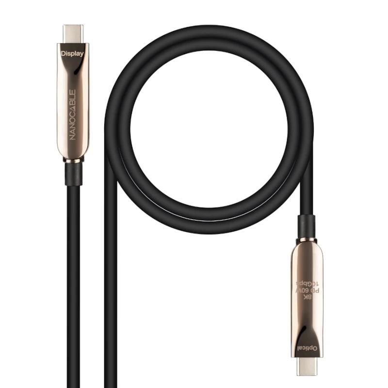 Cable o accessori NANOCABLE Cable USB3.2 Gen2x1 AOC 60W 8K, 15m