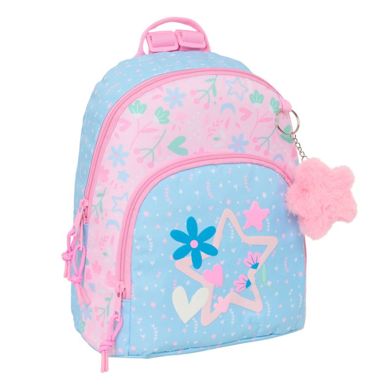 Rucksack BlackFit8 Smile Pink Light Blue 25 x 30 x 13 cm Mini