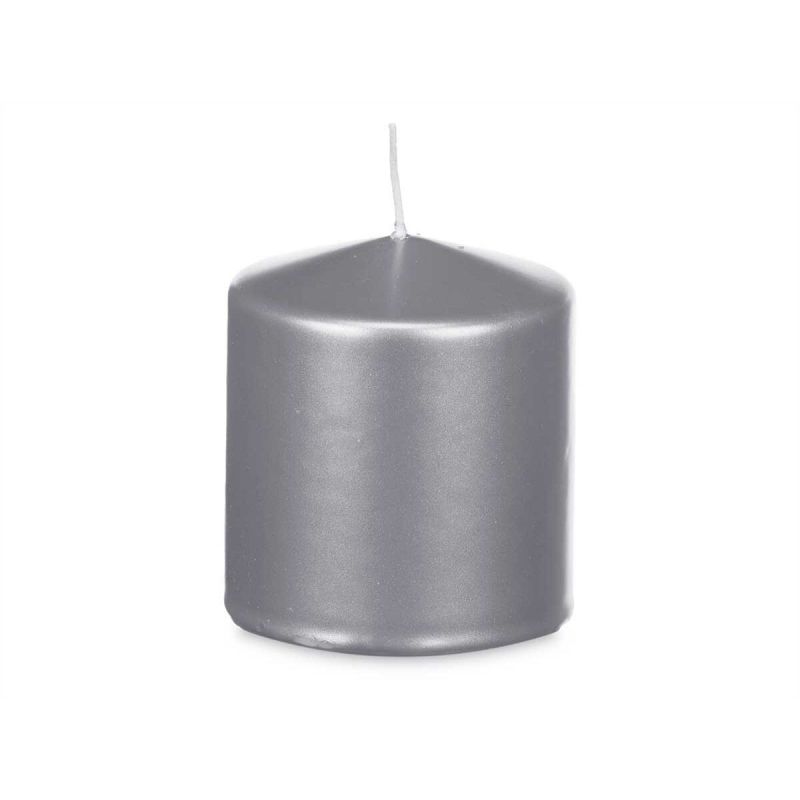 Candle Acorde Silver 9 x 10 x 9 cm (12 Units)