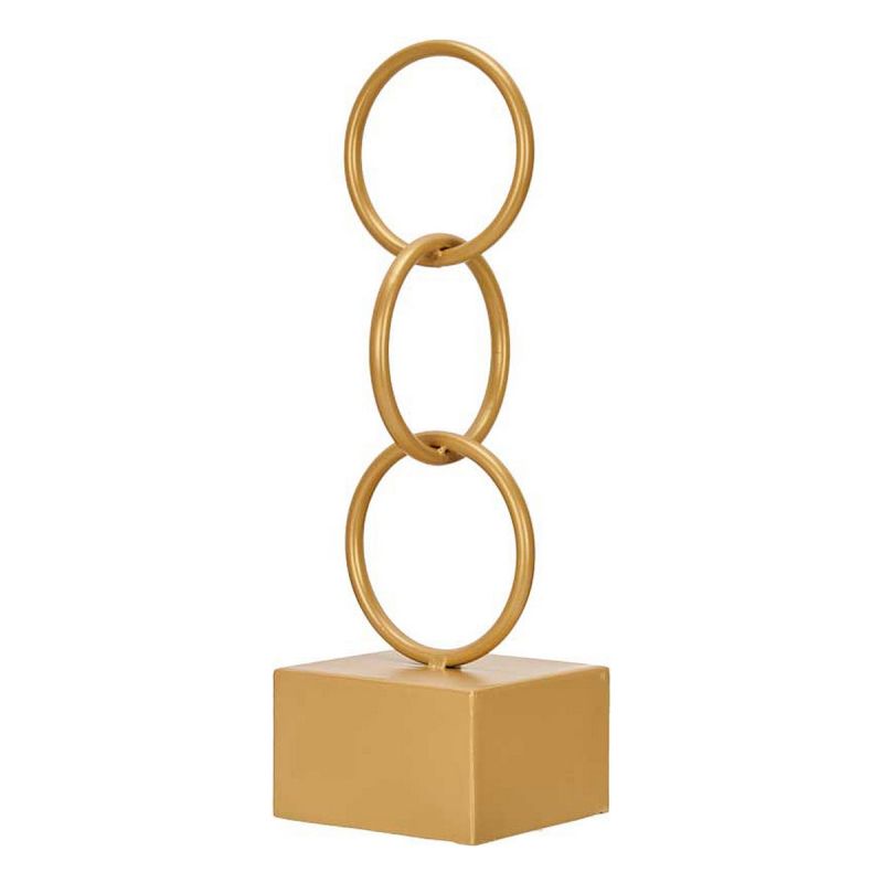Decorative Figure Gift Decor Golden Rings 12,5 x 40,5 x 12,5 cm