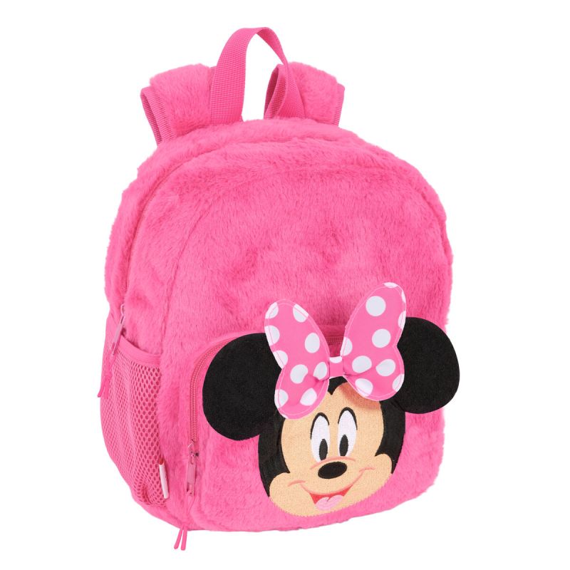 Mochila Escolar Minnie Mouse Rosa 22 x 27 x 10 cm