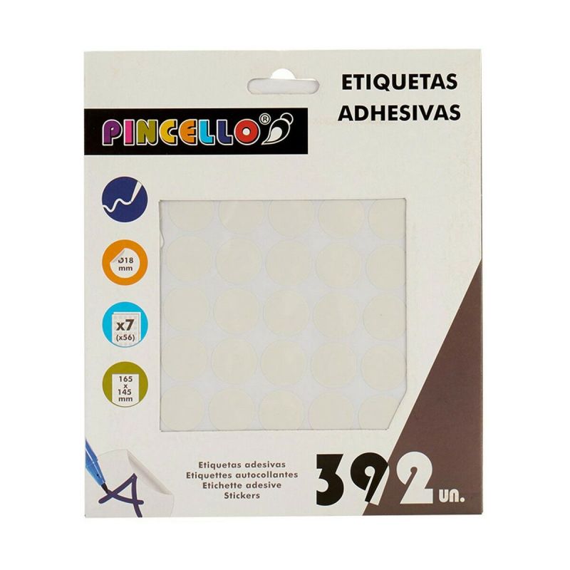 Adhesive labels Pincello White Ø 18 mm 17 x 4 x 19,5 cm (12 Units)
