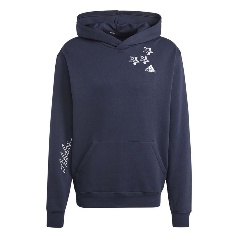 Men’s Hoodie Adidas Bl Fl Hd Q3 Fl Navy Blue