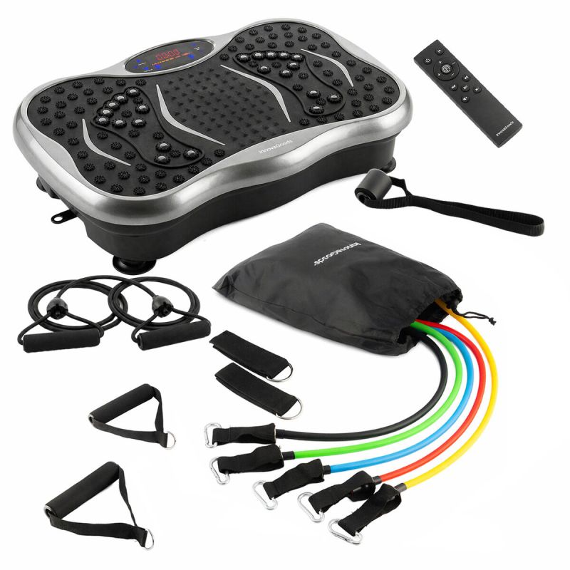 Pack Plataforma Vibratoria con Altavoz, Mando a Distancia y Bandas de Resistencia con Guía de Ejercicios InnovaGoods