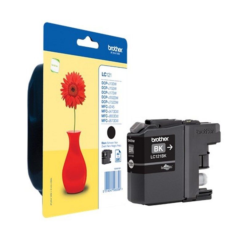 Cartouche d'encre Brother LC121BKBP noir Blister