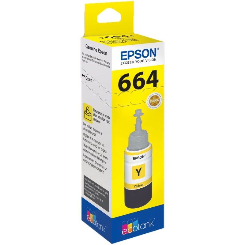 Cartouche d'encre Epson Botella Tinta Ecotank T6641 jaune