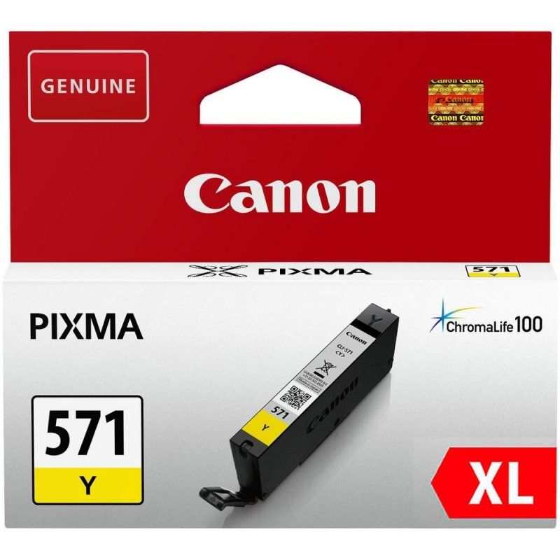 Cartouche d'encre Canon CLI-571YL XL jaune