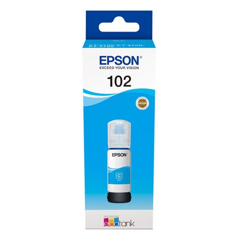 Cartouche d'encre Epson Botella Tinta Ecotank 102 Cyan